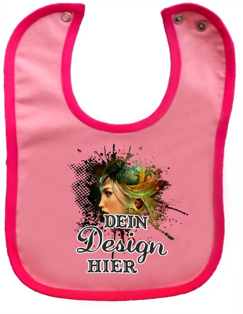 Baby Lätzchen Mit Farbigen Saum Personalisiert Deinem Wunschmotiv, Individuell Bedruckt Text, Logo, Foto von Etsy - KleinerFratzStore