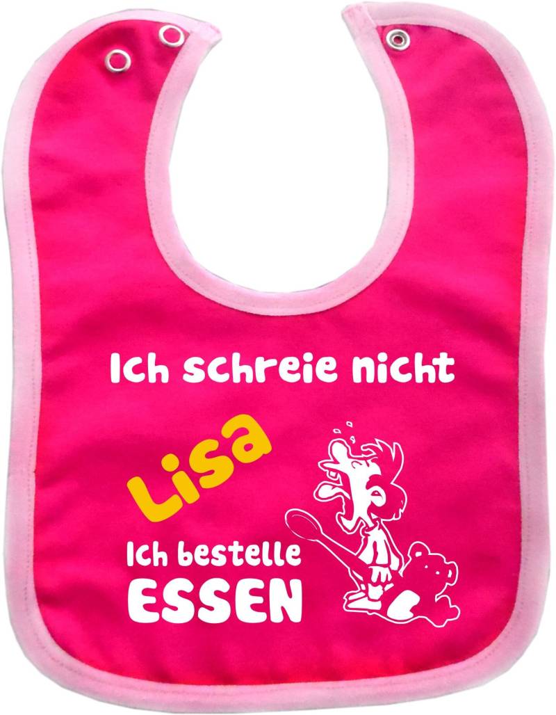 Baby Lätzchen Mit Farbigen Saum Personalisiert Ich Schreie Nicht, Individuell Bedruckt Text, Logo, Foto von Etsy - KleinerFratzStore
