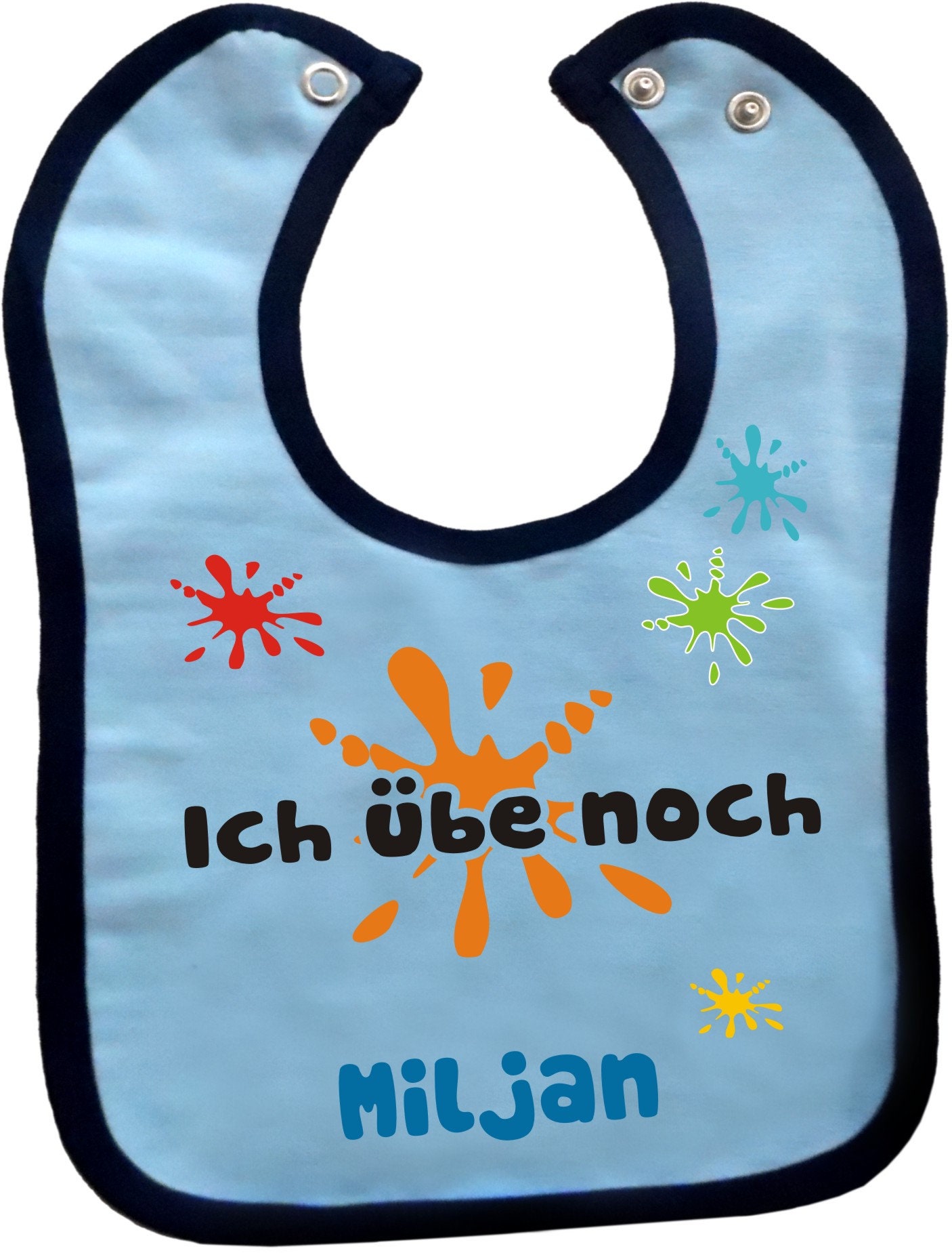 Baby Lätzchen Mit Farbigen Saum Personalisiert Ich Übe Noch, Individuell Bedruckt Text, Logo, Foto Baby Lätzchen Mit Farbigen Saum Personalisiert Ich Übe Noch, Individuell Bedruckt Text, Logo, Foto von Etsy - KleinerFratzStore