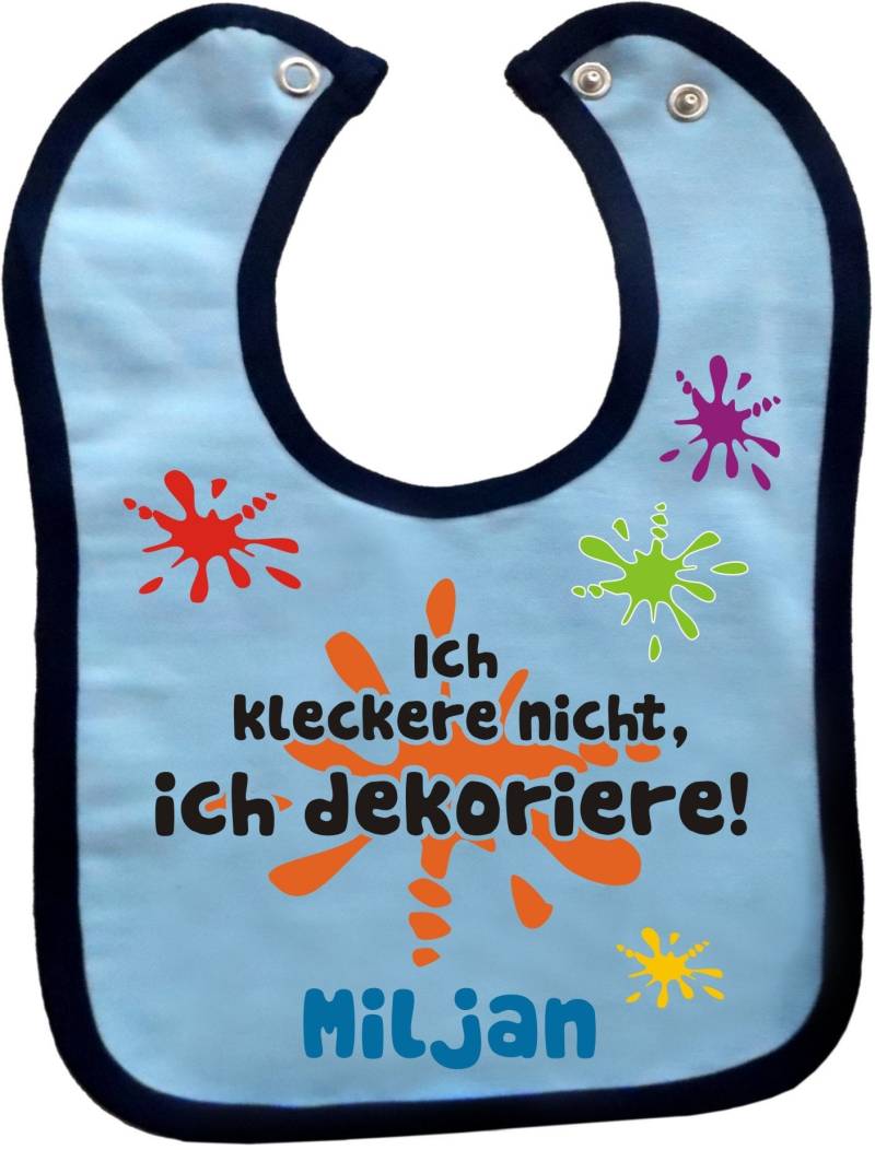 Lätzchen Mit Farbigen Saum Personalisiert Ich Kleckere Nicht Und Namen Des Kindes, Individuell Bedruckt Text, Logo, Foto von Etsy - KleinerFratzStore