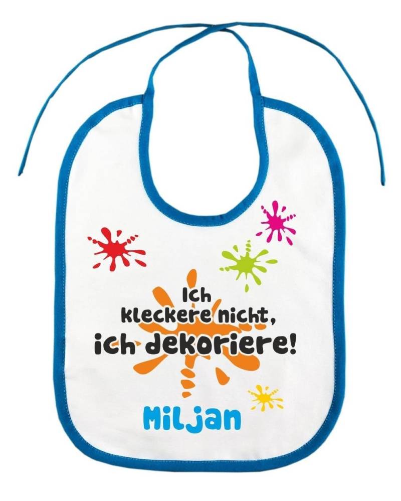 Lätzchen Zweifarbig Zum Binden Mit Motiv Ich Kleckere Nicht Und Den Namen Deines Kindes, Individuell Bedruckt Text, Logo, Foto von Etsy - KleinerFratzStore