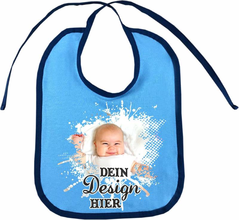 Lätzchen Zweifarbig Zum Binden Personalisiert Mit Deinem Wunschmotiv, Individuell Bedruckt Text, Logo, Foto von Etsy - KleinerFratzStore