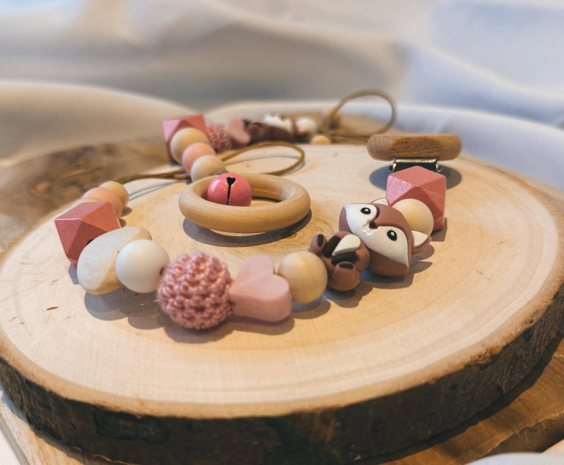 Schnullerkette Personalisiert | Babyschalenanhänger Fuchs von Etsy - KleinerPerlenzauber