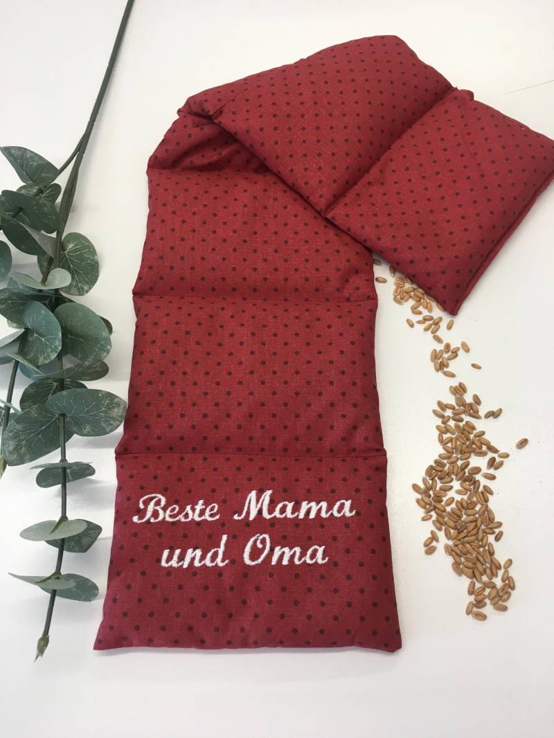 Körnerkissen Gr.xl " Beste Mama Und Oma" Weinrot von Etsy - KleinesAtelier
