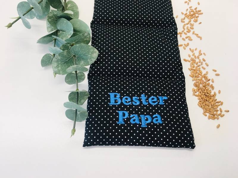 Körnerkissen Gr.xl " Bester Papa" Black von Etsy - KleinesAtelier