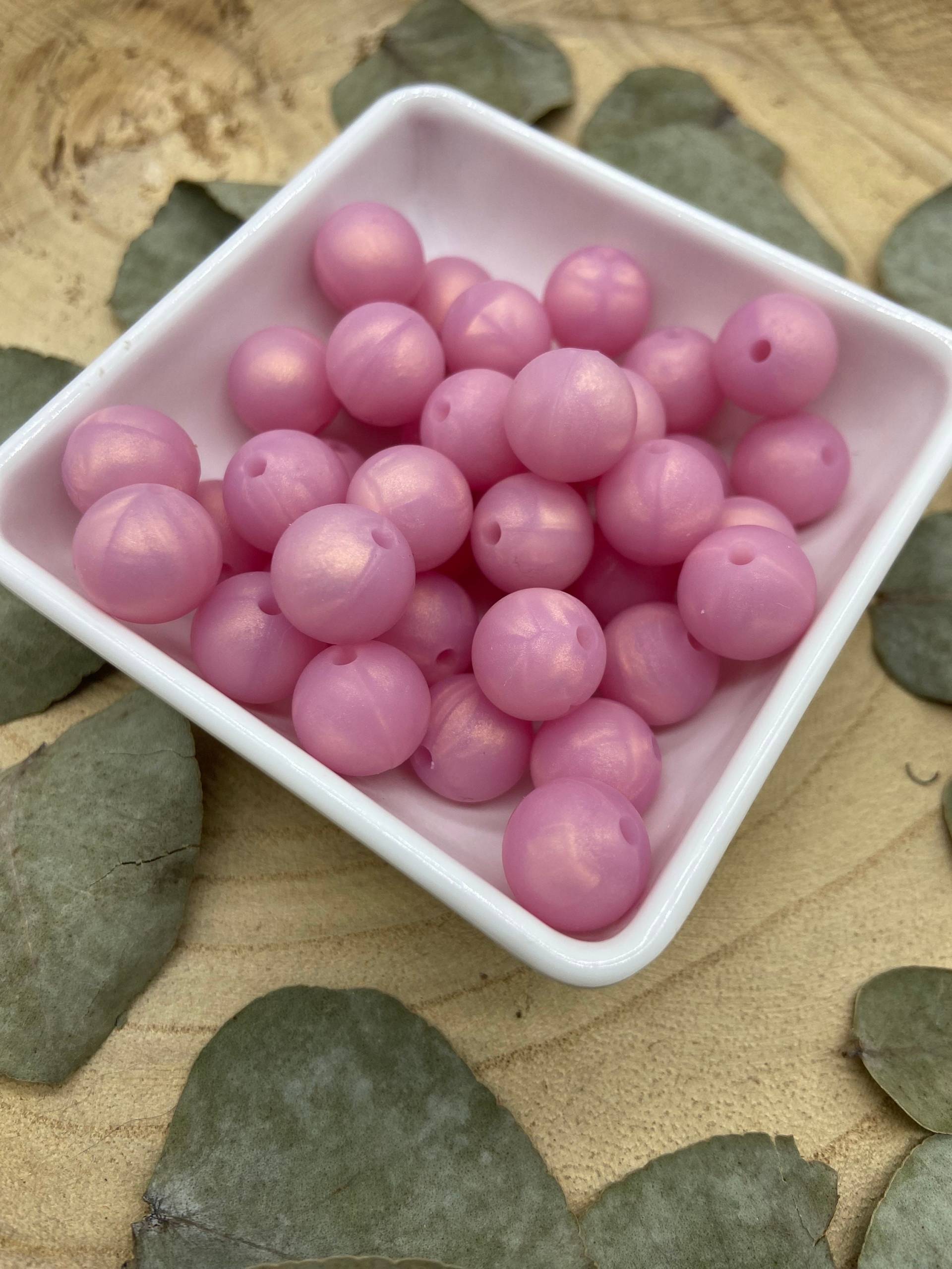 Silikonperle Perlgold Rosa 12mm, 15mm Silikonperle Perlgold Rosa 12mm, 15mm von Etsy - Klitzebunt