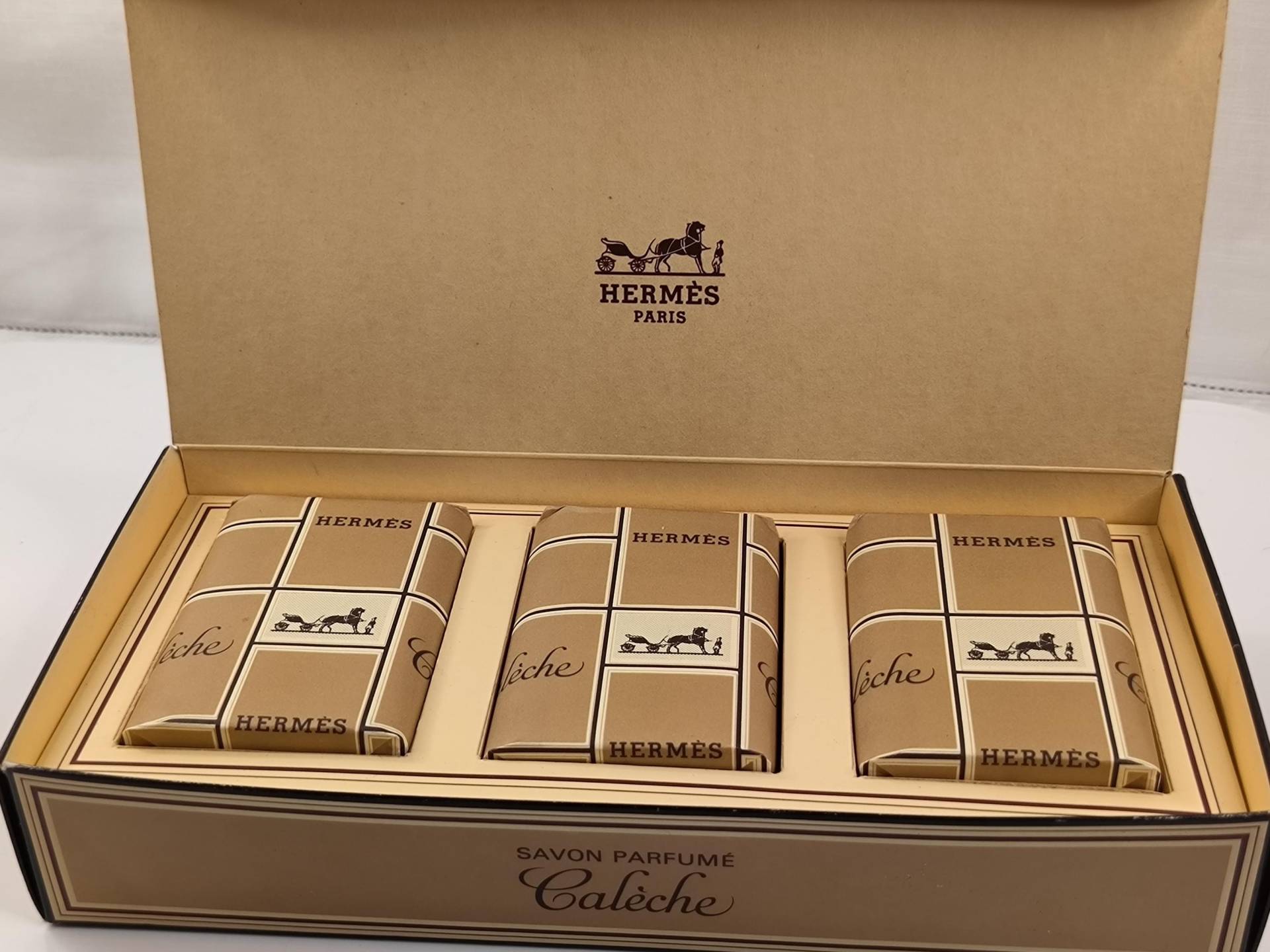 Hermes Set 3 Luxus Seife Caleche Hermes Set 3 Luxus Seife Caleche von Etsy - KlunkerimBunker