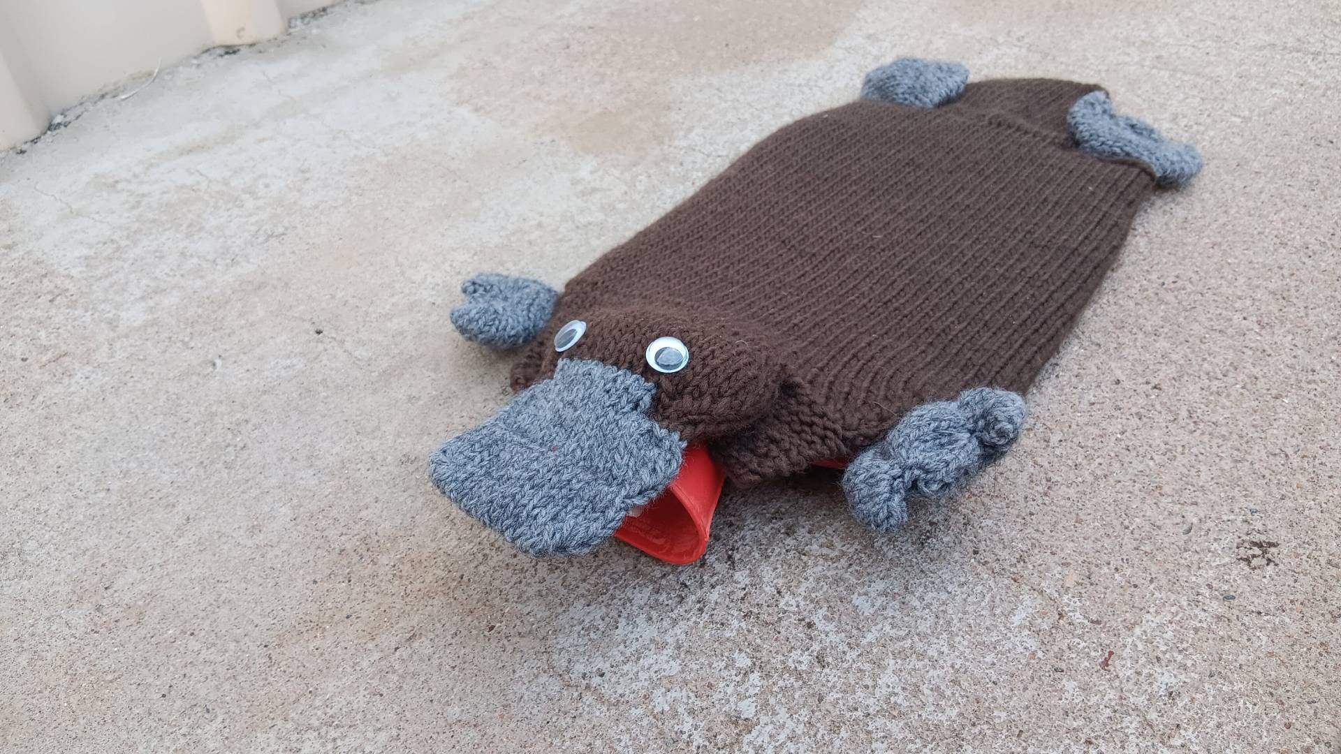 Handgemachte Wollmischung Platypus Wärmflaschenbezug - Made in Australien von Etsy - KnittingNutAU