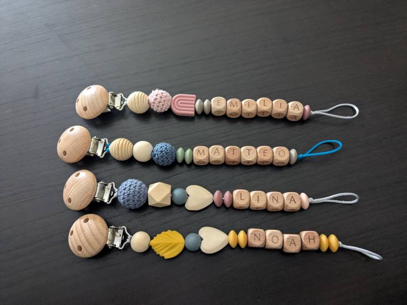 Schnullerkette Personalisiert von Etsy - KnopfUndKiste