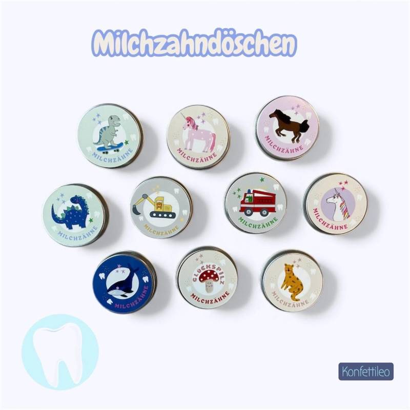 Milchzahndose Aus Aluminium - Einhorn, Dino, Bagger, Pferd, Feuerwehrauto & Mehr | Zahnbox, Zahnfee Dose Für Kinder Milchzahndose Aus Aluminium - Einhorn, Dino, Bagger, Pferd, Feuerwehrauto & Mehr | Zahnbox, Zahnfee Dose Für Kinder von Etsy - KonfettiLeo