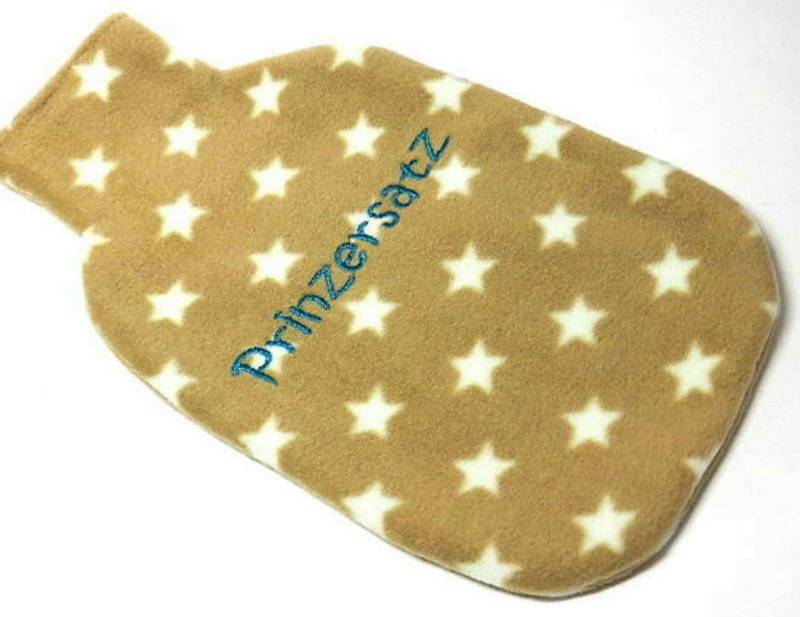 Wärmflaschenhülle Fleece in Beige Mit Weißen Sternen - Prinzersatz von Etsy - KonsumSchwestern