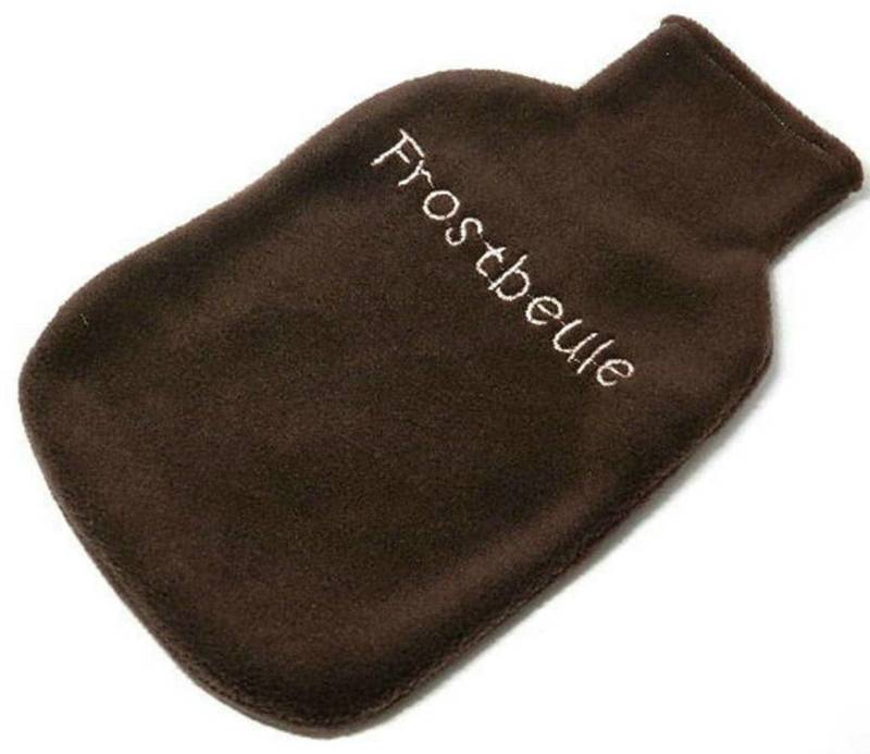 Wärmflaschenhülle Fleece in Braun - Frostbeule von Etsy - KonsumSchwestern