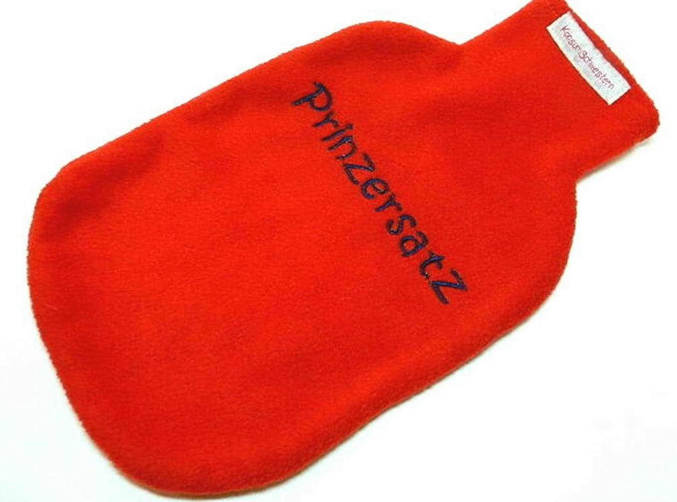 Wärmflaschenhülle Fleece in Rot - Prinzersatz von Etsy - KonsumSchwestern