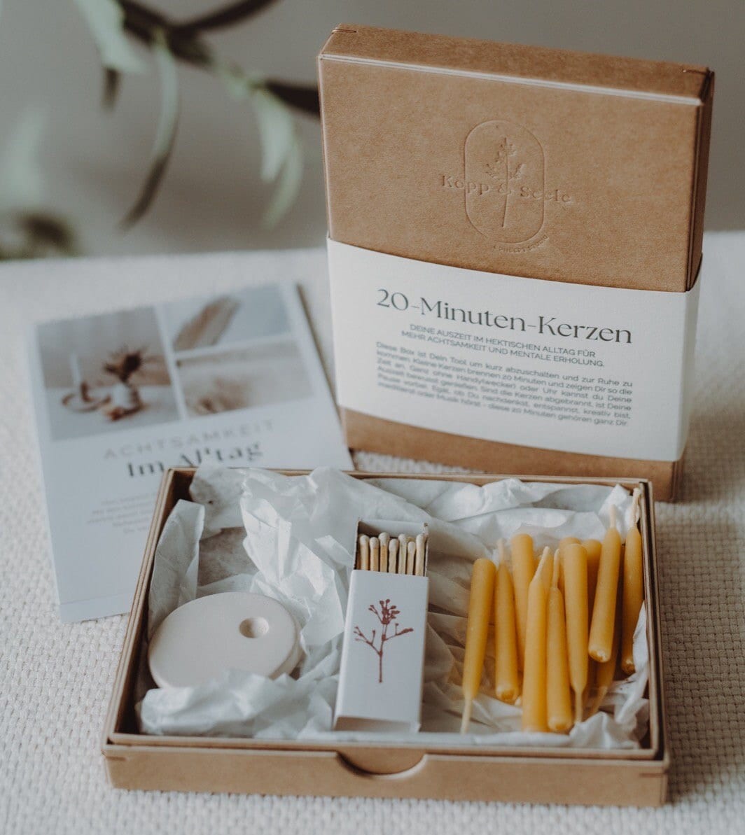 Achtsamkeitsbox-Box I 20-Minuten-Kerzen, Mindfulness, Meditation, Geschenkbox, Auszeit, Ritualkerze, Selbstliebe Achtsamkeitsbox-Box I 20-Minuten-Kerzen, Mindfulness, Meditation, Geschenkbox, Auszeit, Ritualkerze, Selbstliebe von Etsy - KoppundSeele