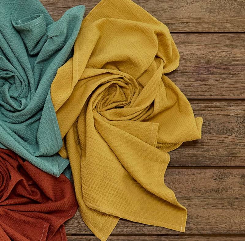 Kraftkids Musselintuch Doppelkrepp Gelb Mustard von Etsy - KraftKidsShop