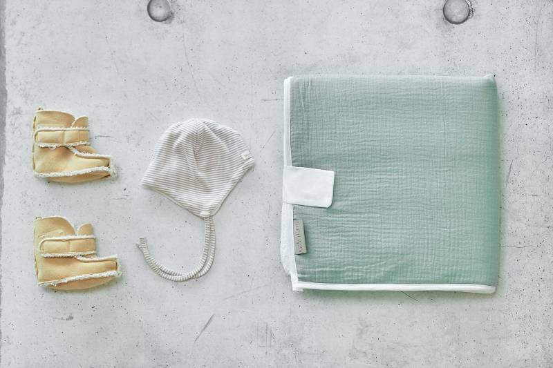 Kraftkids Reisewickelunterlage Musselin Mint von Etsy - KraftKidsShop