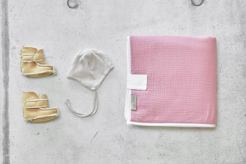 Kraftkids Reisewickelunterlage Musselin Rosa von Etsy - KraftKidsShop