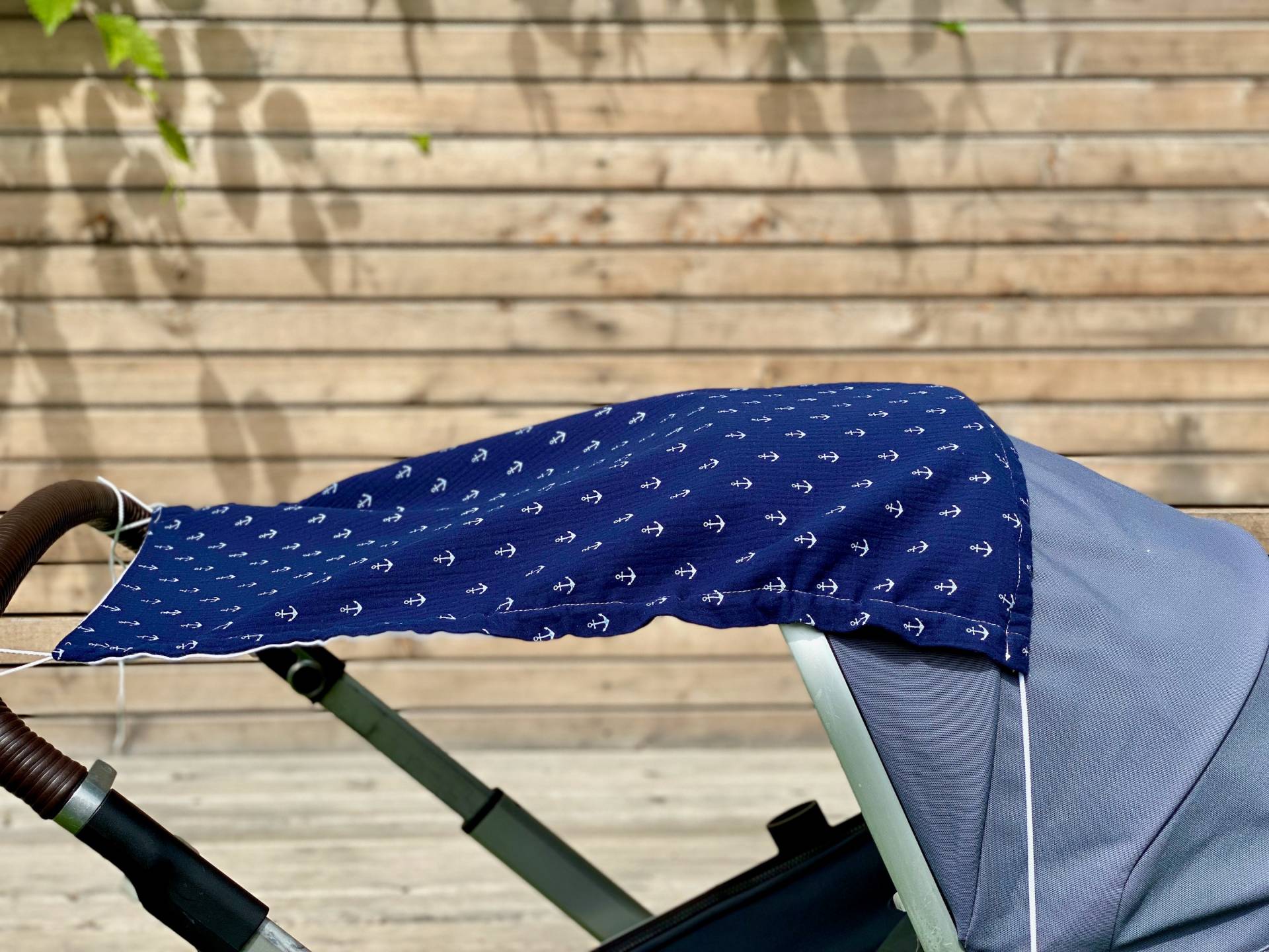 Kraftkids Sonnensegel Musselin Dunkelblau Anker Kraftkids Sonnensegel Musselin Dunkelblau Anker von Etsy - KraftKidsShop