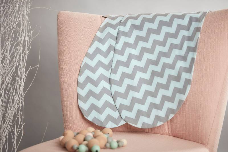 Kraftkids Stillkissenbezug Chevron Hellgrau Und Mint von Etsy - KraftKidsShop