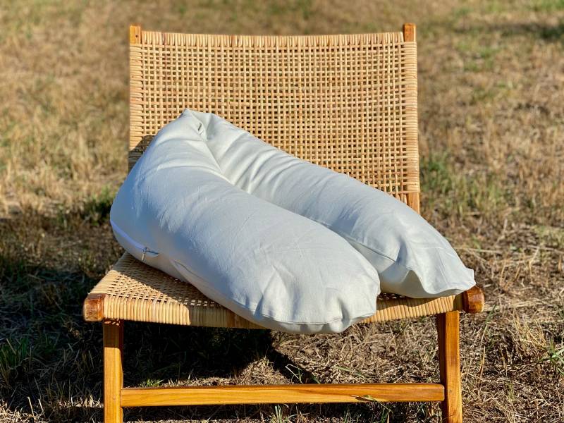 Kraftkids Stillkissenbezug Leinen Leicht Grünes Weiß von Etsy - KraftKidsShop