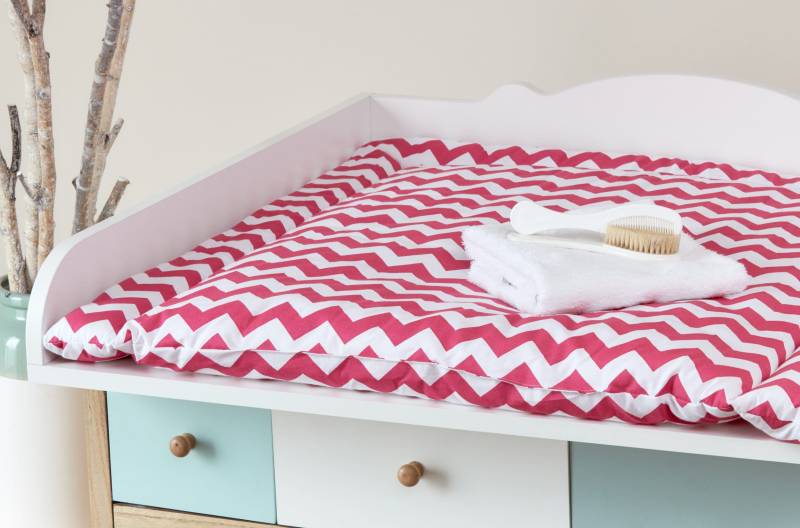 Kraftkids Wickelauflage Chevron Magenta 75x70 cm | Bxt, 60x70 78x78 85x75 | Bxt von Etsy - KraftKidsShop