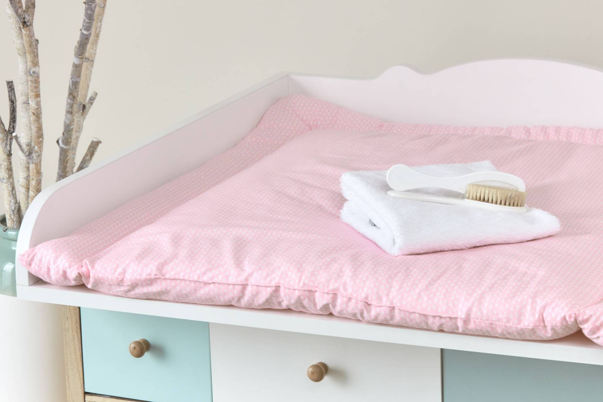 Kraftkids Wickelauflage Kleine Blätter Rosa Auf Weiß 75x70 cm | Bxt, 60x70 78x78 85x75 | Bxt Kraftkids Wickelauflage Kleine Blätter Rosa Auf Weiß 75x70 cm | Bxt, 60x70 78x78 85x75 | Bxt von Etsy - KraftKidsShop