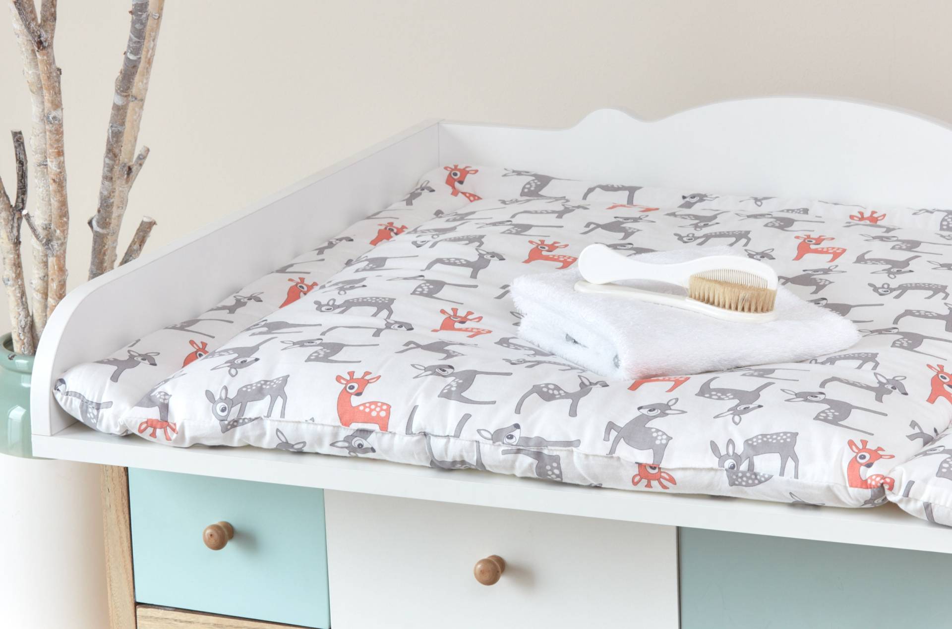 Kraftkids Wickelauflage Kleine Rehkitze Grau Orange Auf Weiß 75x70 cm | Bxt, 60x70 78x78 85x75 | Bxt Kraftkids Wickelauflage Kleine Rehkitze Grau Orange Auf Weiß 75x70 cm | Bxt, 60x70 78x78 85x75 | Bxt von Etsy - KraftKidsShop