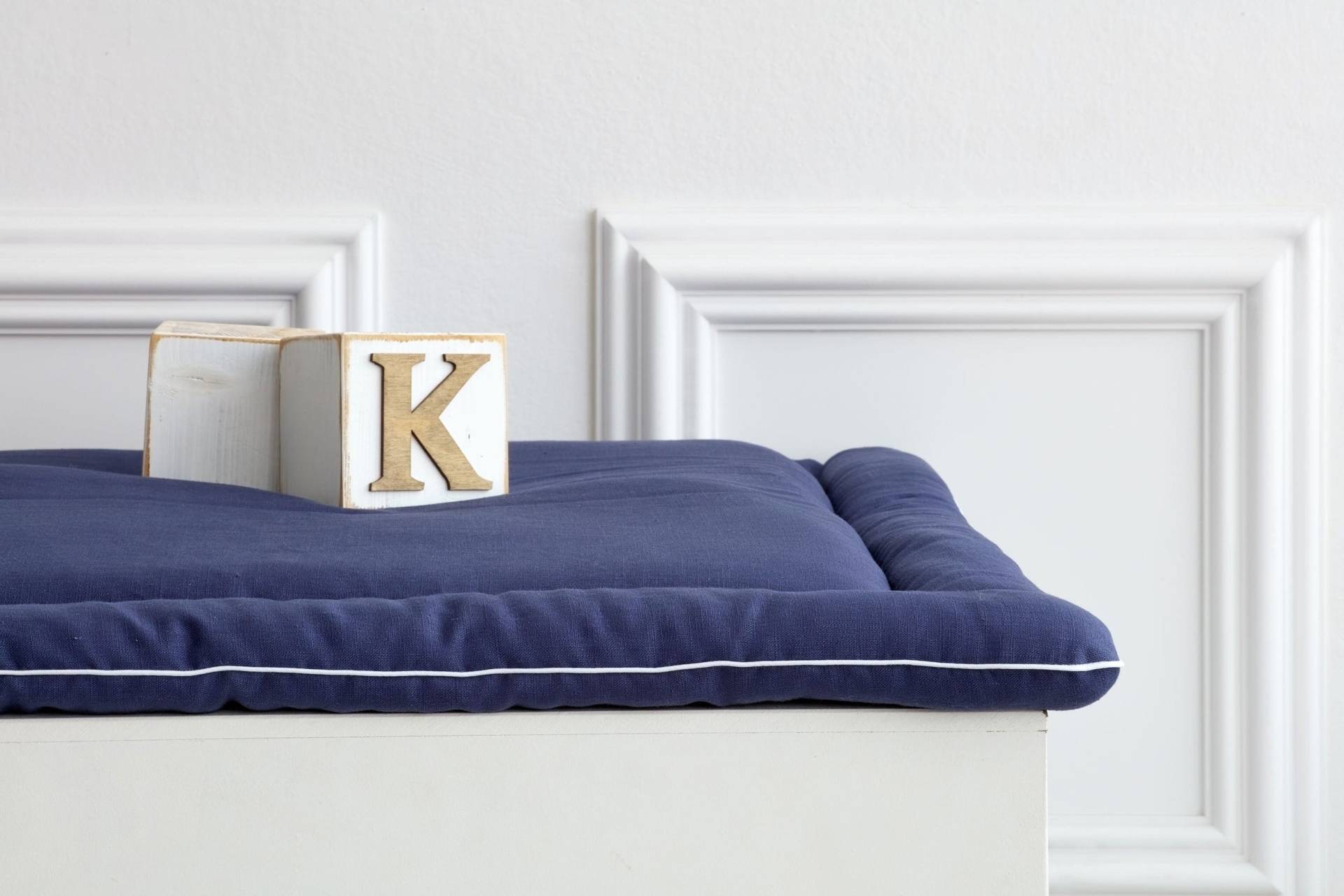 Kraftkids Wickelauflage Leinen Blau Dunkelblau Kraftkids Wickelauflage Leinen Blau Dunkelblau von Etsy - KraftKidsShop