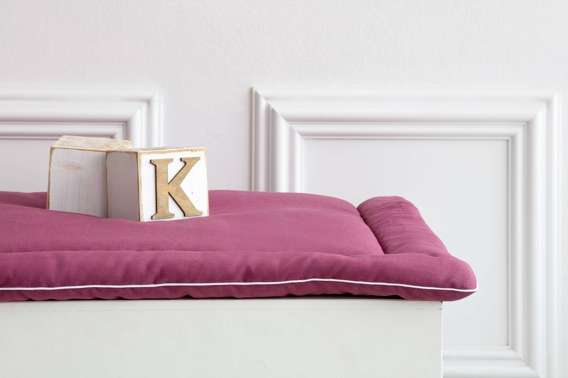 Kraftkids Wickelauflage Leinen Magenta Dunkel Kraftkids Wickelauflage Leinen Magenta Dunkel von Etsy - KraftKidsShop