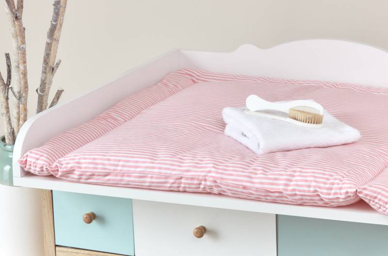 Kraftkids Wickelauflage Streifen Rosa 75x70 cm | Bxt, 60x70 78x78 85x75 | Bxt von Etsy - KraftKidsShop