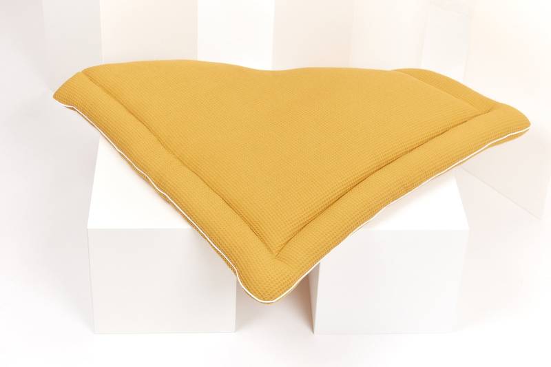Kraftkids Wickelauflage Waffel Piqué Mustard 85x75 cm | Bxt, 78x78 60x70 75x70 | Bxt von Etsy - KraftKidsShop