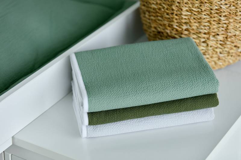Kraftkids Wickelunterlage Doppelkrepp Grün Jade von Etsy - KraftKidsShop