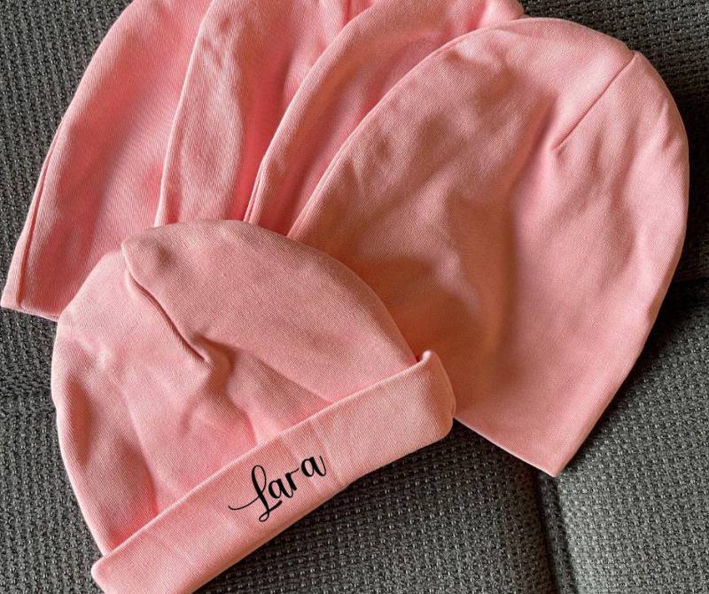 Personalisierte Babymütze Mit Namen - Hellblau/Rosa Weiche Neugeborenen-Mütze Als Geschenk von Etsy - KreativFaSzINAtion