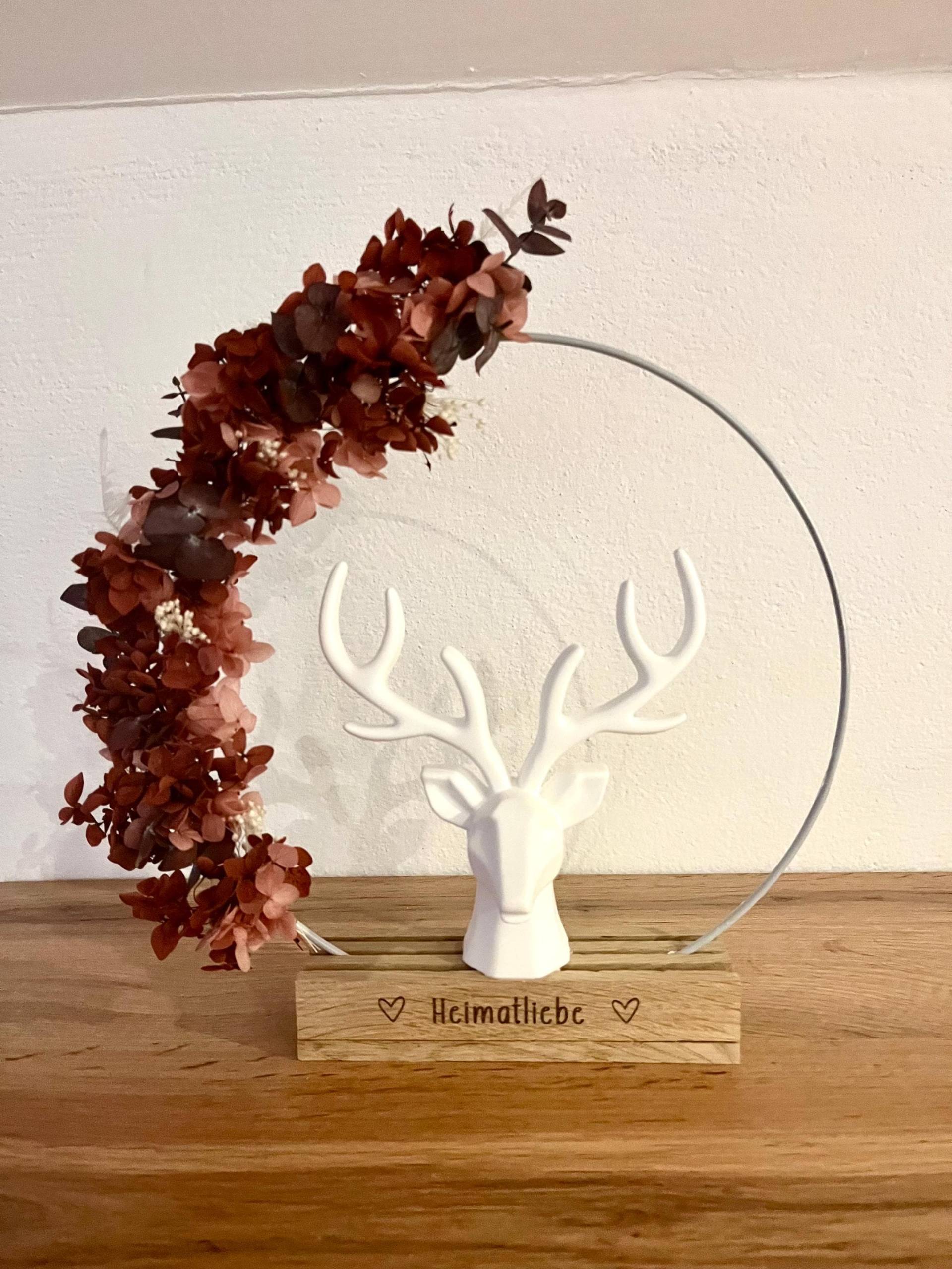 Loop, Dekoring, Trockenblumen, Hirsch, Freundin, Dankeschön, Geburtstag, Nachbarin, Für Sie, Frauen, Kollegin, Deko, Weihnachten von Etsy - KreativLiebebyKatja