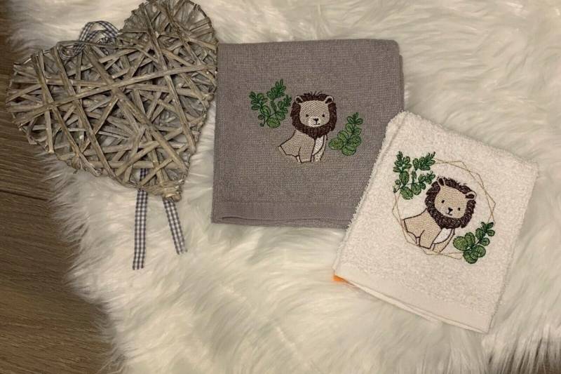 Gästehandtuch & Waschtuch Kinder von Etsy - KreativLoewin