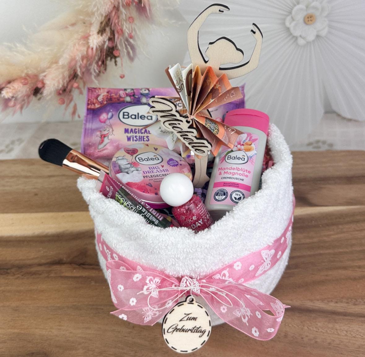 Geschenkset, Wellnessgeschenk, Beautyset, Handtuchgeschenk, Kosmetikgeschenk, Pflegeset, Geschenkidee, Geldgeschenk, Metime, Handgemacht von Etsy - KreativZauberWerk