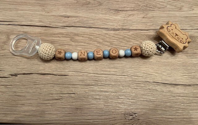Schnullerkette Baby "Blau" Schnullerkette Baby "Blau" von Etsy - Kreativstuebleob