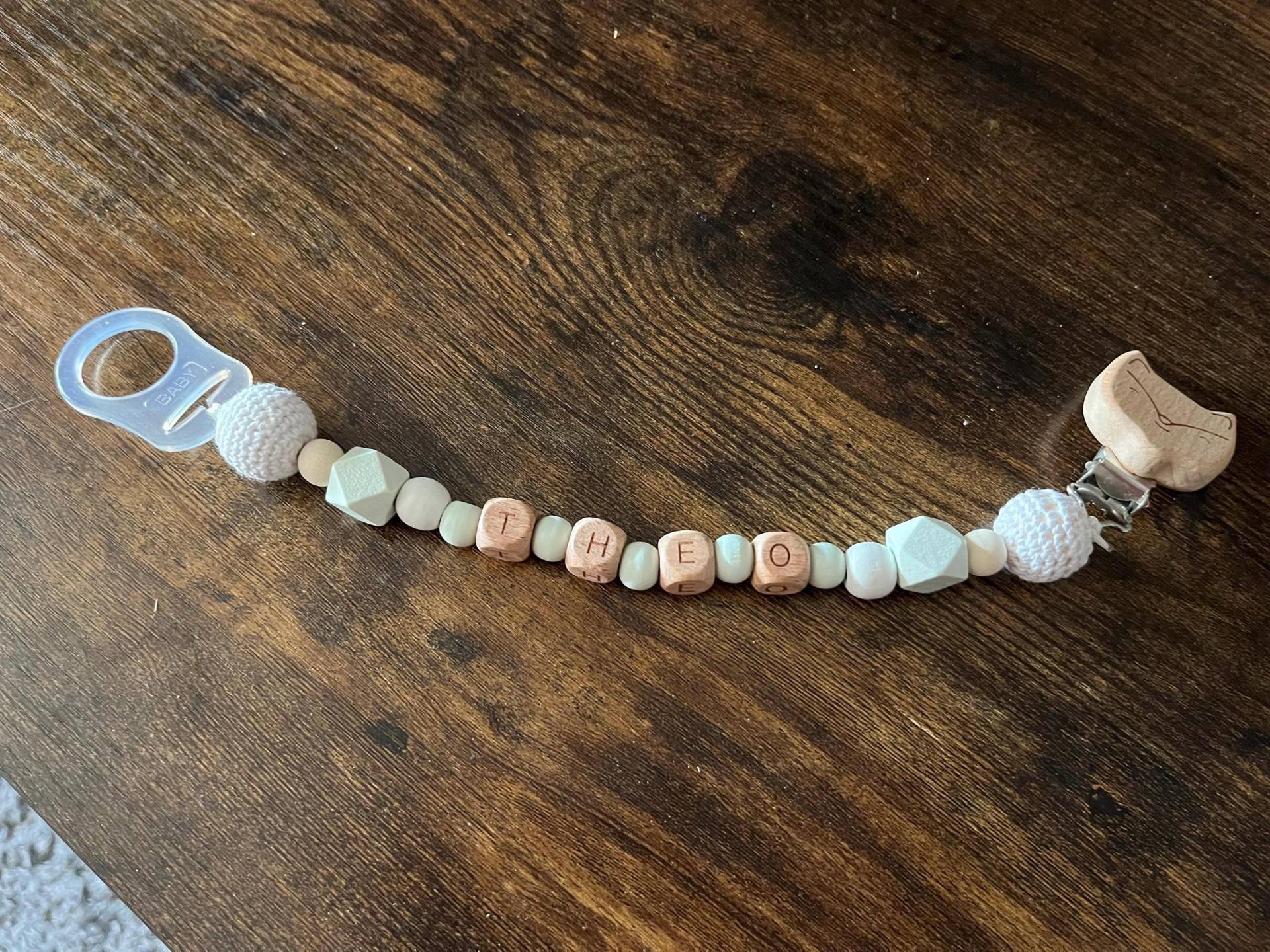 Schnullerkette Baby "Grün" Schnullerkette Baby "Grün" von Etsy - Kreativstuebleob