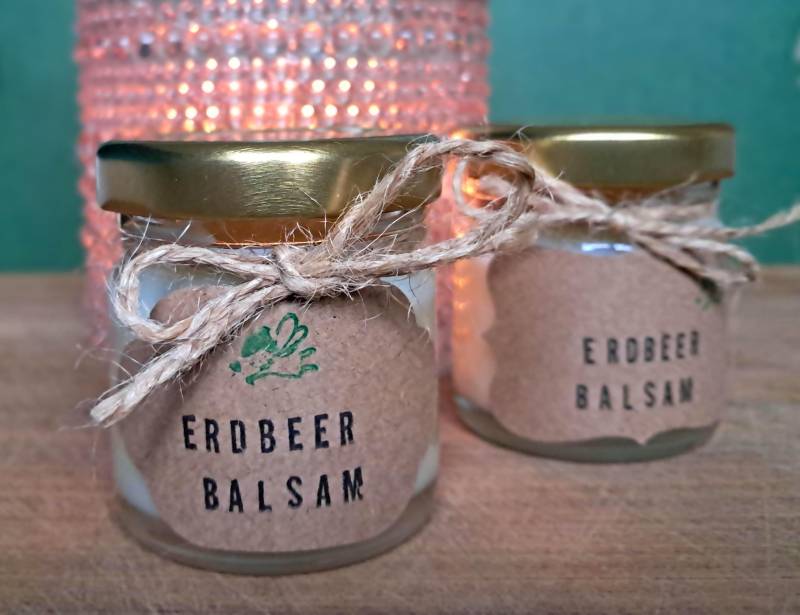 Erdbeer Balsam, Handcreme, Hand Balm, Erdbeere, Geschenk, Naturkosmetik von Etsy - Krimsalabim