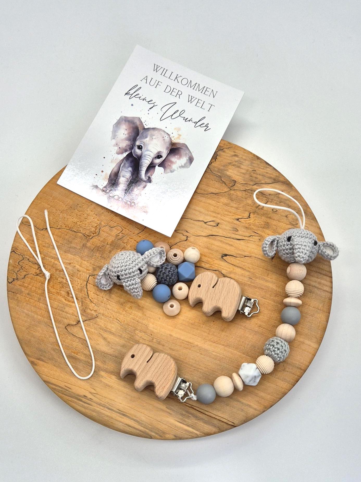 Diy Schnullerketten Set Elefant, Mit Name, Personalisiert von Etsy - KristallKinderShop
