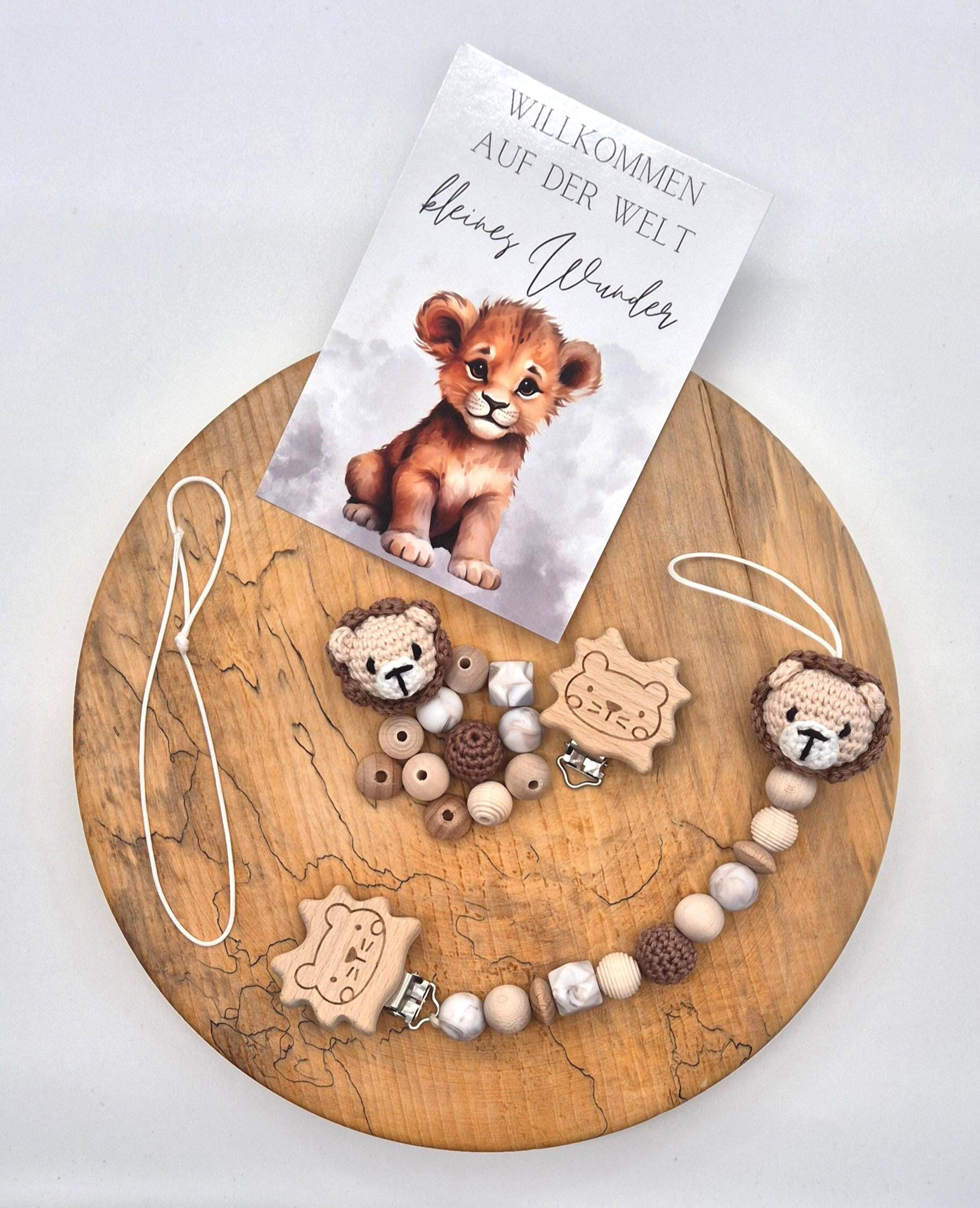 Diy Schnullerketten Set Löwe, Mit Name, Personalisiert von Etsy - KristallKinderShop