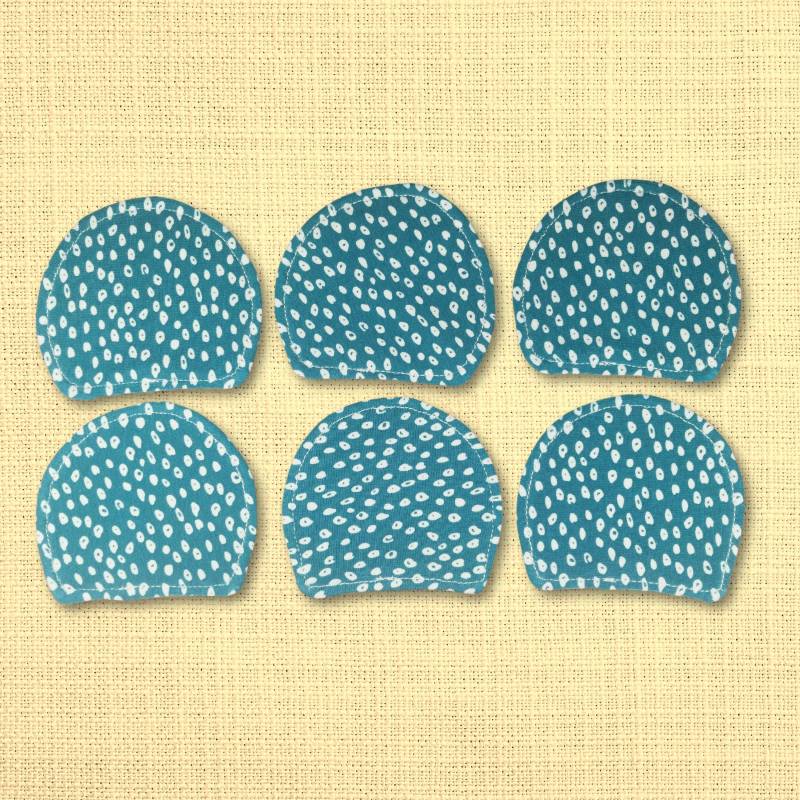 Kosmetikpads 6Er Set - Bio Baumwolle Bunt Waschbar Öko "Drops" von Etsy - Kristallnadel