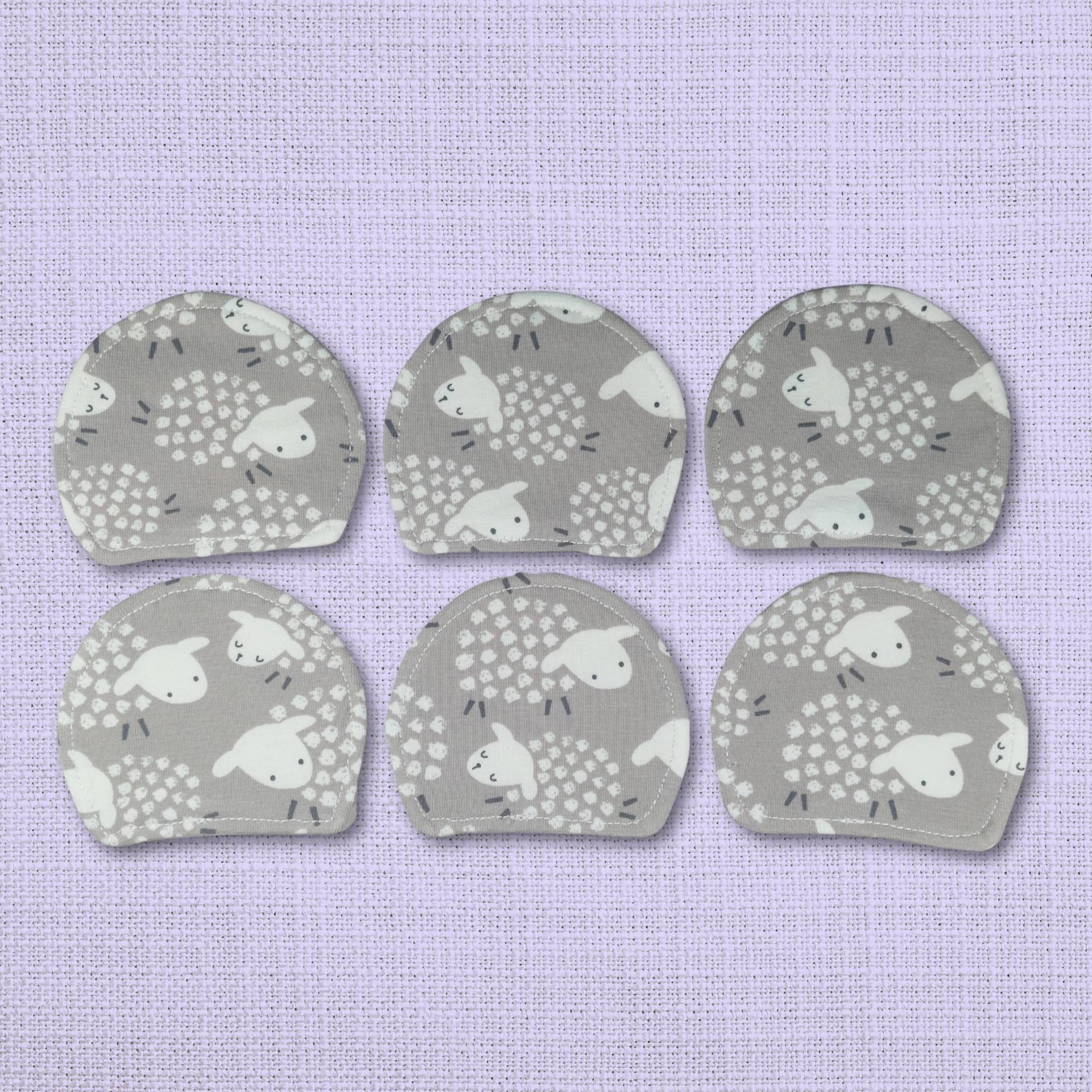 Kosmetikpads 6Er Set - Bio Baumwolle Bunt Waschbar Öko "Lämmchen" von Etsy - Kristallnadel