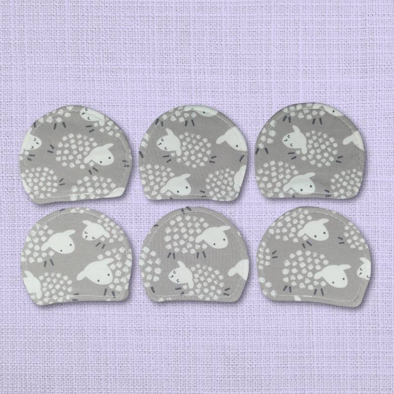 Kosmetikpads 6Er Set - Bio Baumwolle Bunt Waschbar Öko "Lämmchen" von Etsy - Kristallnadel