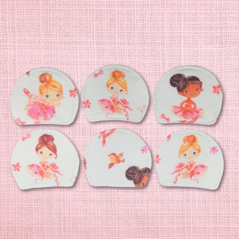 Kosmetikpads 6Er Set - Bio Baumwolle Bunt Waschbar Öko "Primaballerina" von Etsy - Kristallnadel