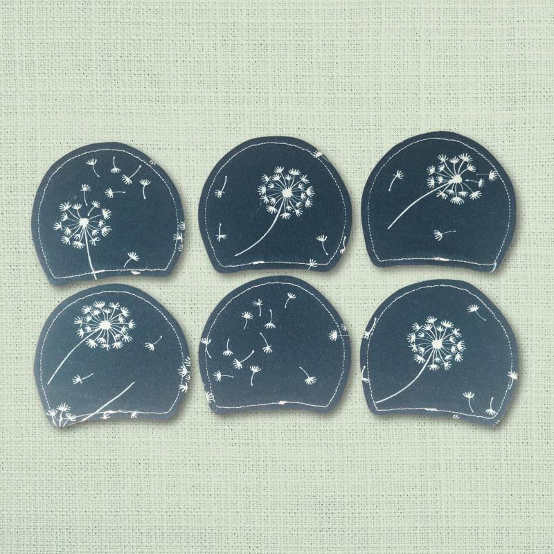 Kosmetikpads 6Er Set - Bio Baumwolle Bunt Waschbar Öko "Pusteblumen" von Etsy - Kristallnadel