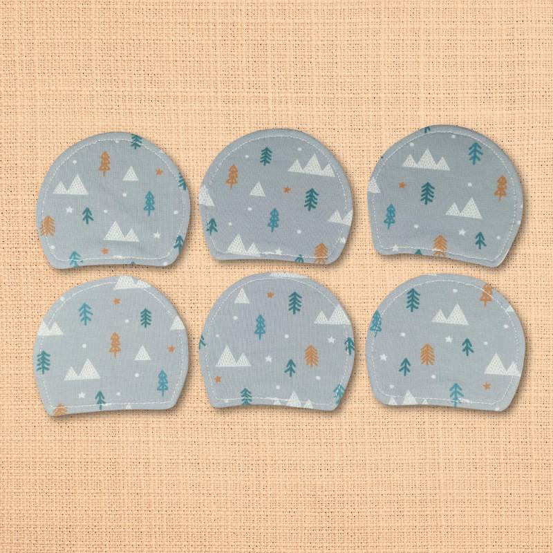 Kosmetikpads 6Er Set - Bio Baumwolle Bunt Waschbar Öko "Winterwald" von Etsy - Kristallnadel