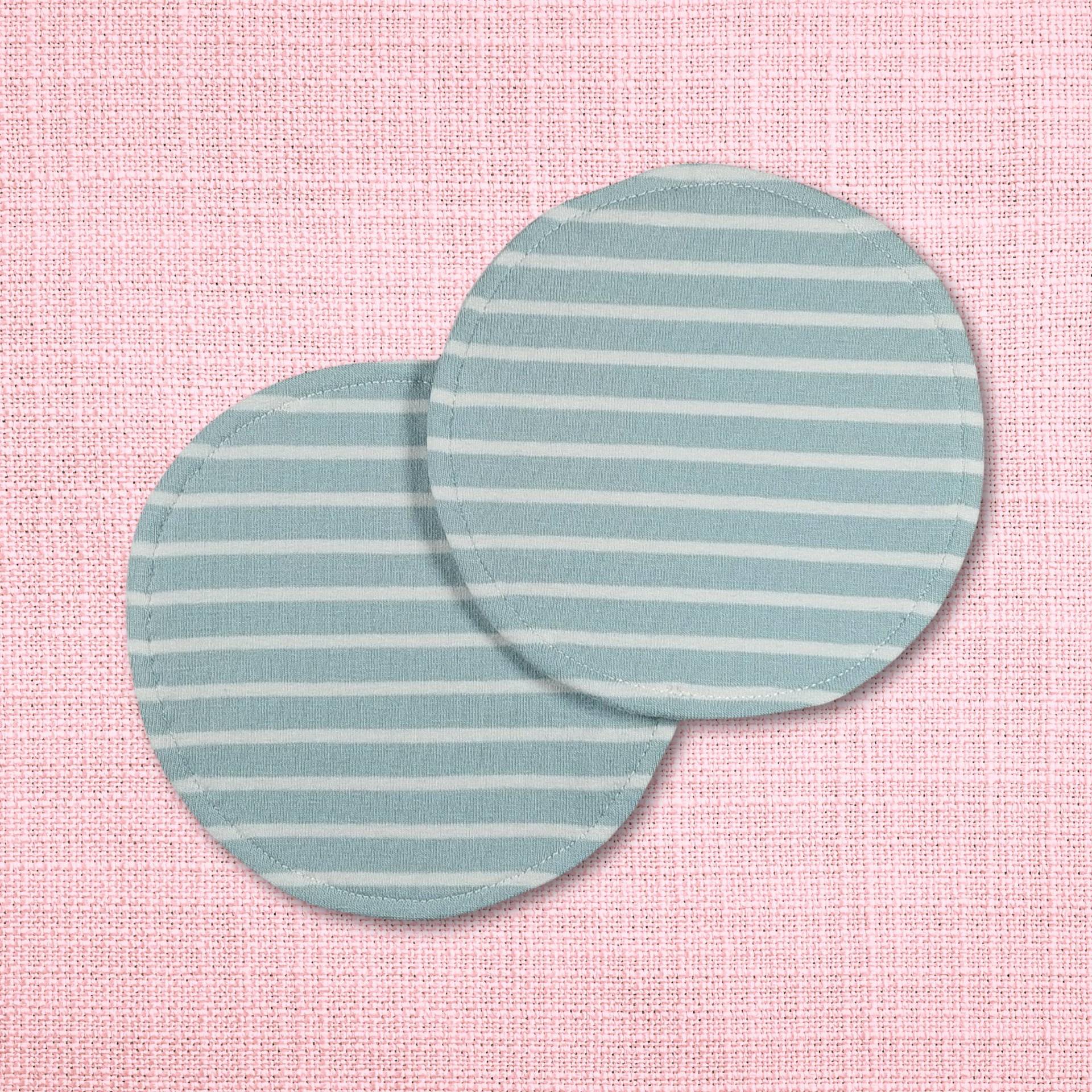 Waschbare - Wiederverwendbare Stilleinlagen Stillpads Aus Bio Öko Baumwolle "Grau Gestreift" von Etsy - Kristallnadel