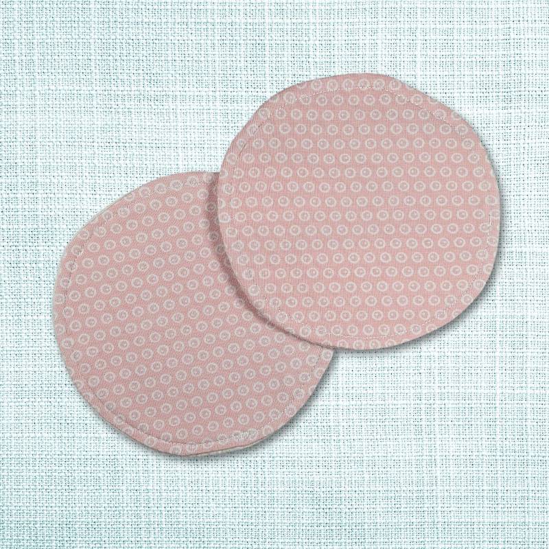 Waschbare - Wiederverwendbare Stilleinlagen Stillpads Aus Bio Öko Baumwolle "Rosa Kringel" von Etsy - Kristallnadel
