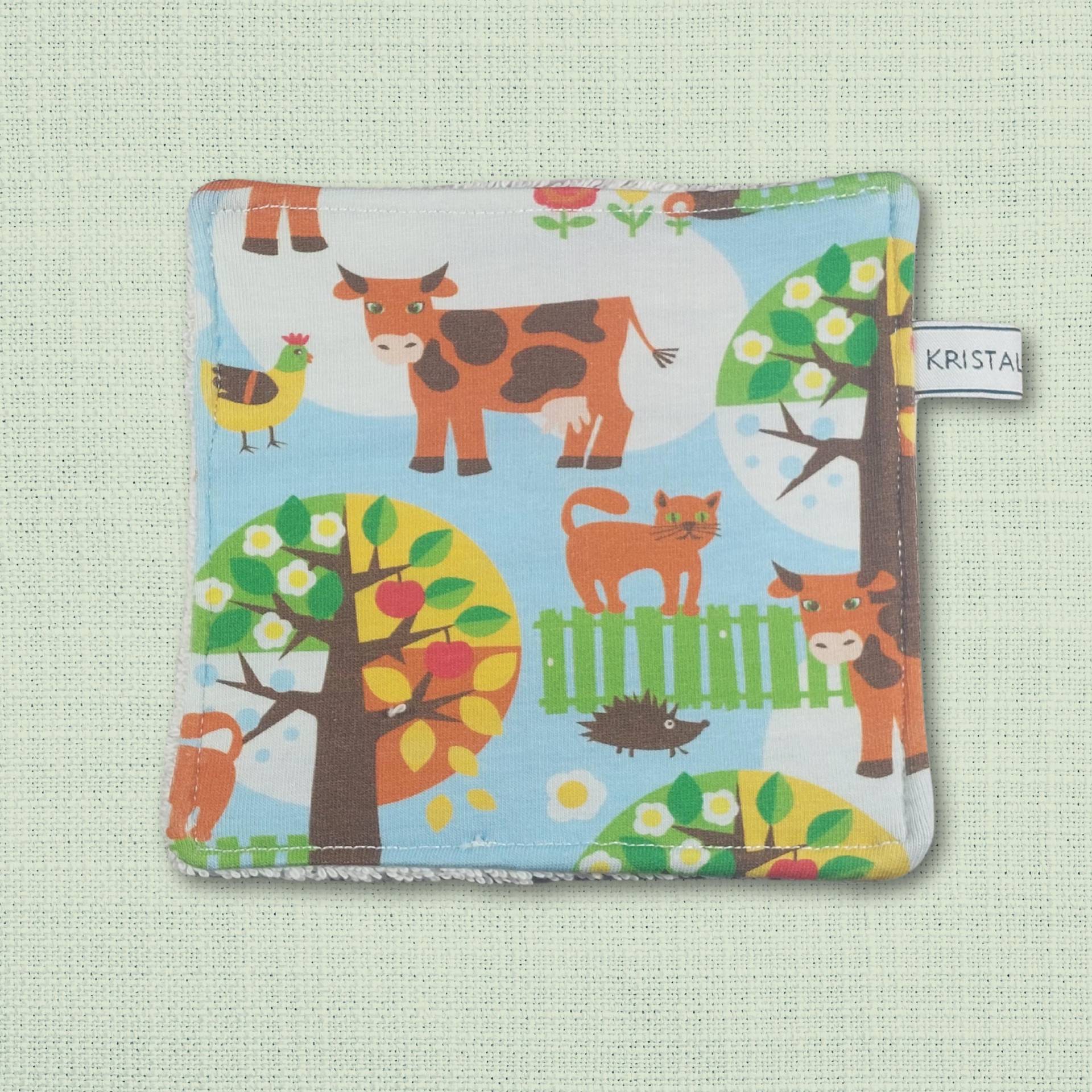 Waschlappen Für Baby & Kinder Bio Öko Baumwolle - "Bauernhof" von Etsy - Kristallnadel
